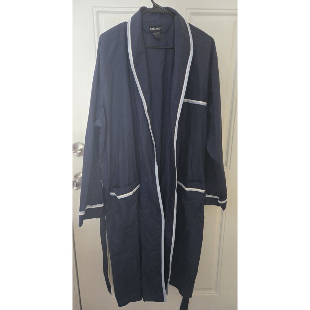 Vintage Diplomat Men's Bathrobe Robe Sz L/XL After Hours Swanky 80s 90s B1